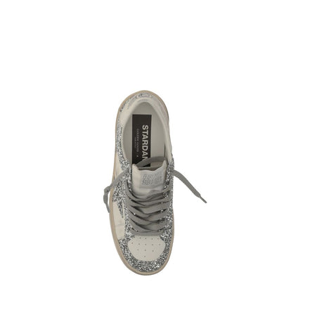 Sneakers low top Golden Goose gri din piele