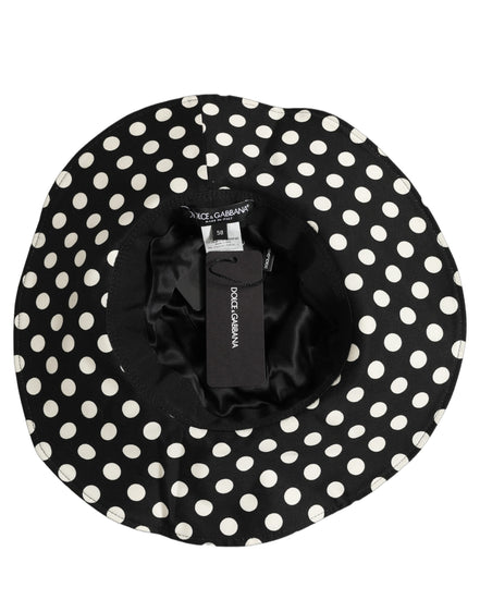 Dolce & Gabbana Pălărie Bucket din Bumbac cu Buline Alb-Negru