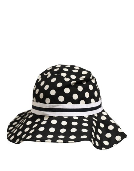 Dolce & Gabbana Pălărie Bucket din Bumbac cu Buline Alb-Negru
