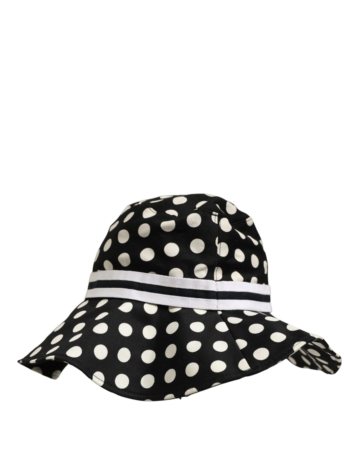 Dolce & Gabbana Pălărie Bucket din Bumbac cu Buline Alb-Negru