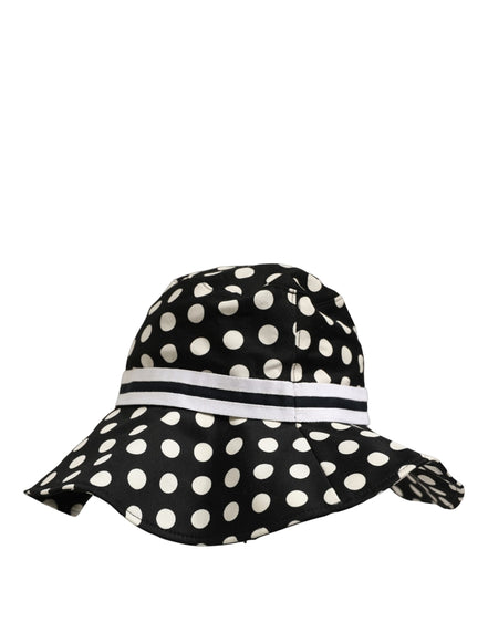 Dolce & Gabbana Pălărie Bucket din Bumbac cu Buline Alb-Negru