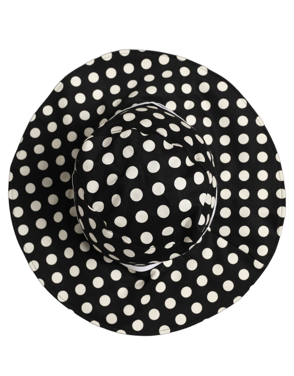 Dolce & Gabbana Pălărie Bucket din Bumbac cu Buline Alb-Negru