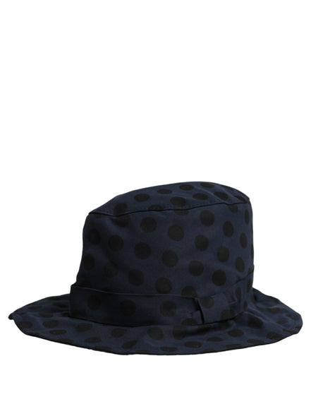 Dolce & Gabbana Pălărie Bucket din Bumbac cu Buline Albastru-Negru