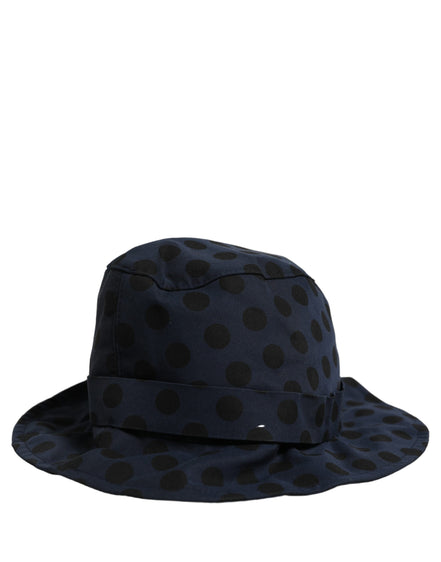 Dolce & Gabbana Pălărie Bucket din Bumbac cu Buline Albastru-Negru