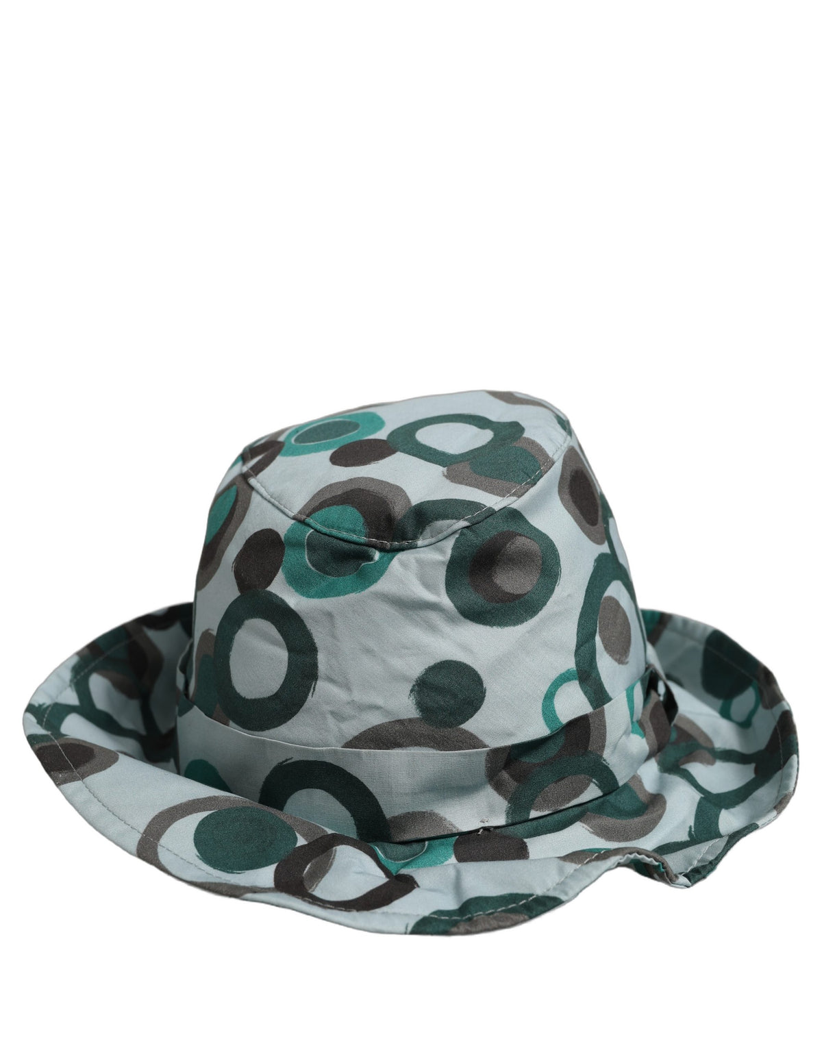 Dolce & Gabbana Teal Cotton Polka Dot Bucket Hat