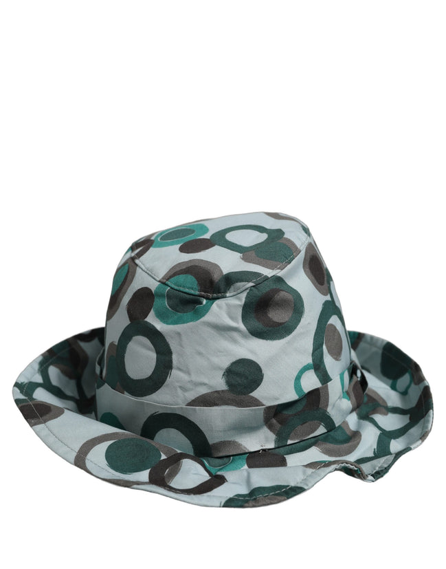 Dolce & Gabbana Teal Cotton Polka Dot Bucket Hat