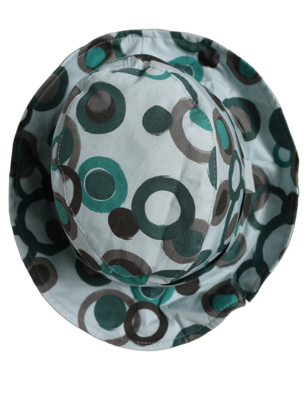 Dolce & Gabbana Teal Cotton Polka Dot Bucket Hat