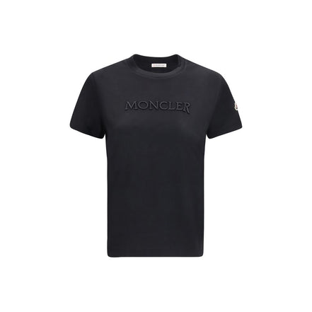 Moncler Tricou Negru din Bumbac