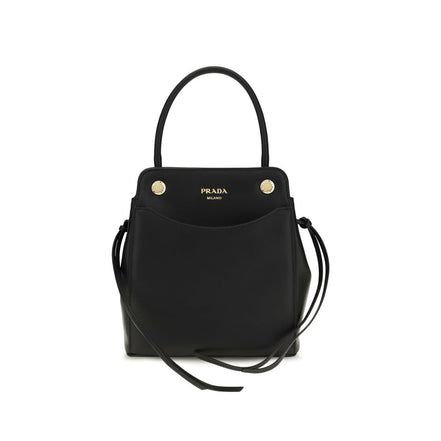 Prada Black Calf Leather Shoulder Bag Carry