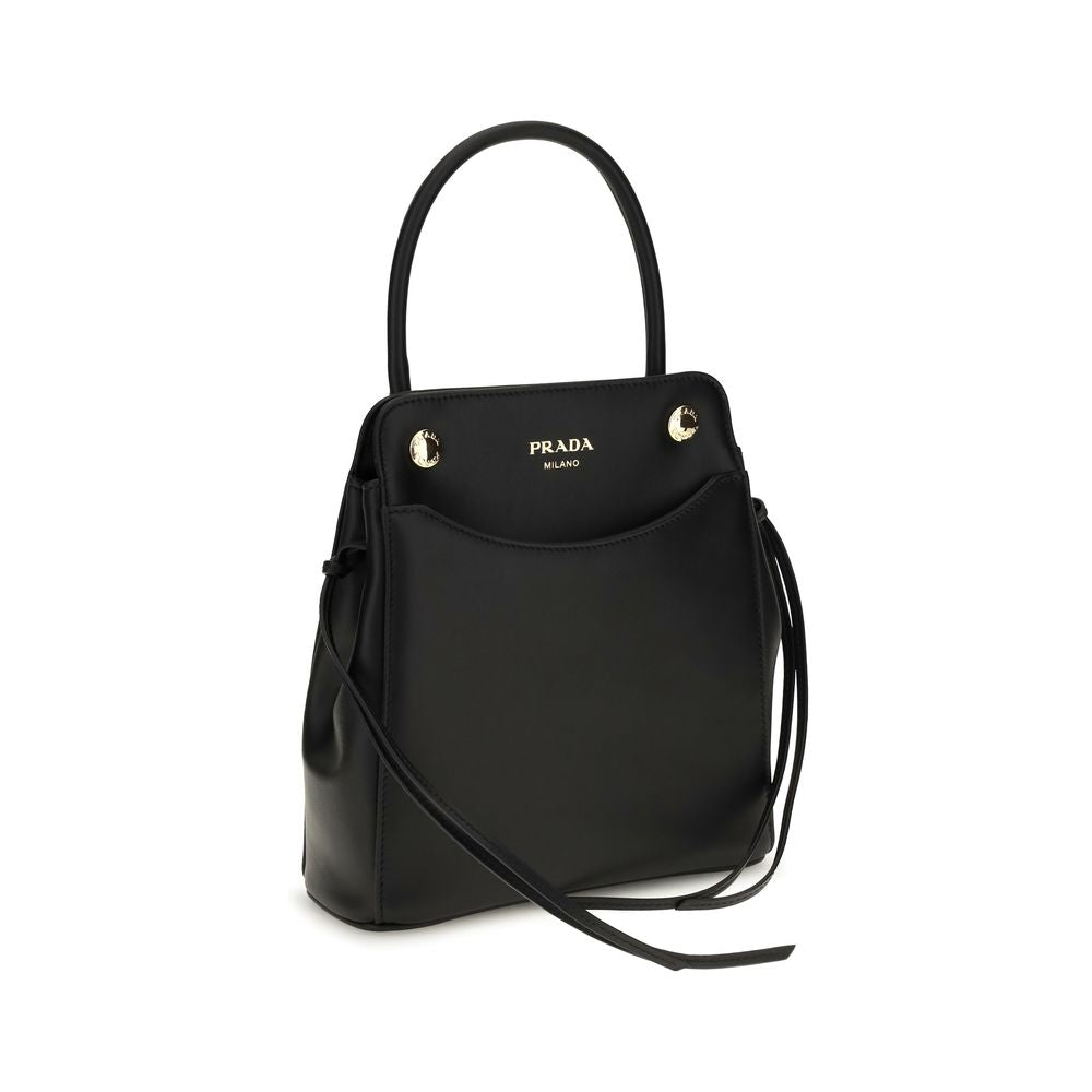 Prada Black Calf Leather Shoulder Bag Carry