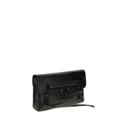 Balenciaga Black Lambskin Clutch Bag
