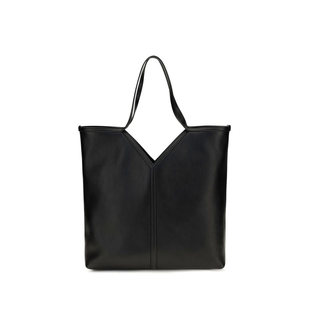 Saint Laurent Black Calf Leather Tote Bag