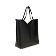 Saint Laurent Black Calf Leather Tote Bag