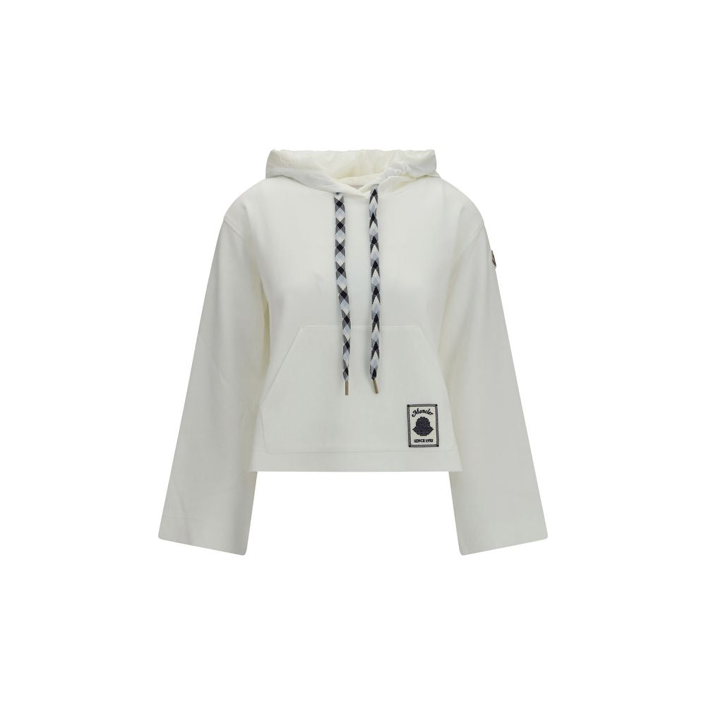 Hanorac Moncler alb din bumbac
