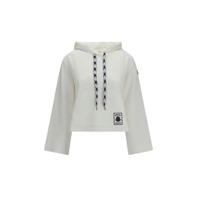 Hanorac Moncler alb din bumbac