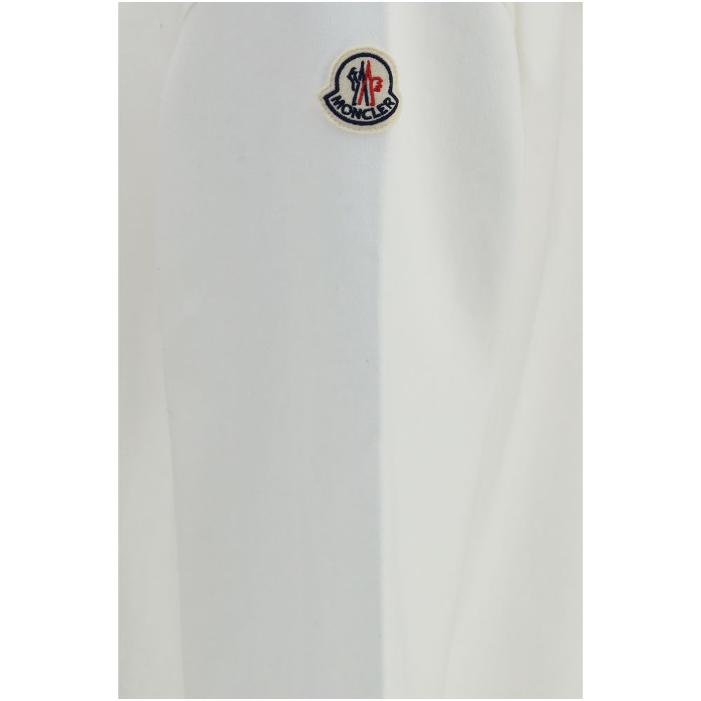 Hanorac Moncler alb din bumbac