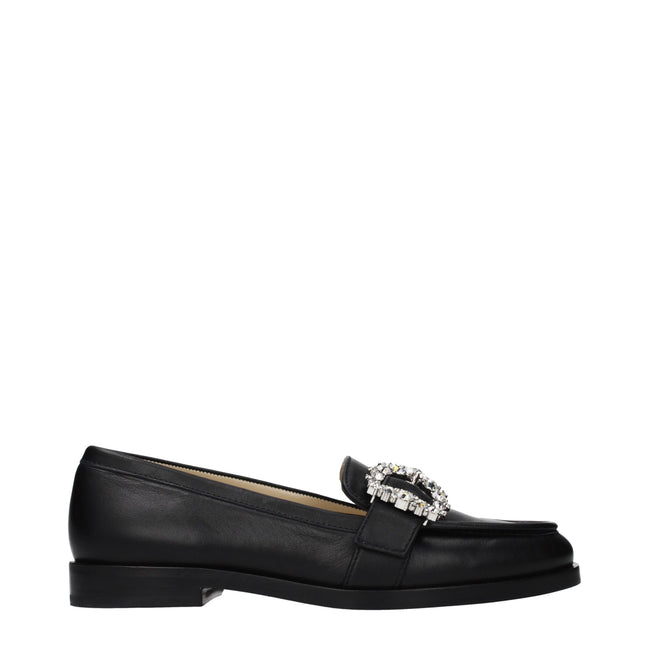 Mocasini slip-on Jimmy Choo negri din piele