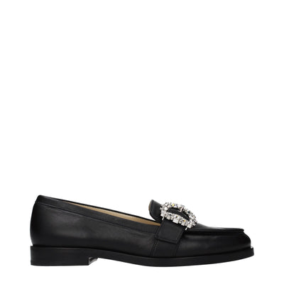 Mocasini slip-on Jimmy Choo negri din piele
