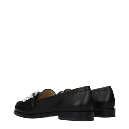 Mocasini slip-on Jimmy Choo negri din piele