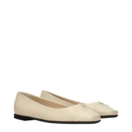 Balerini Jimmy Choo bej din piele