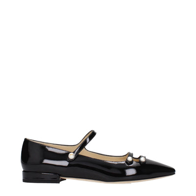 Balerini Jimmy Choo negri din piele lac