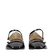 Balerini Jimmy Choo negri din piele lăcuită