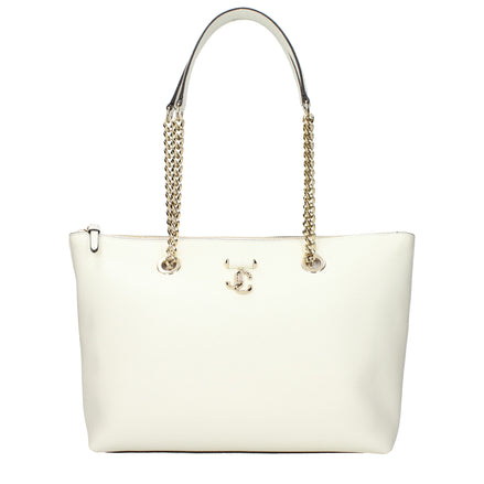 Geantă pe umăr Jimmy Choo albă din piele