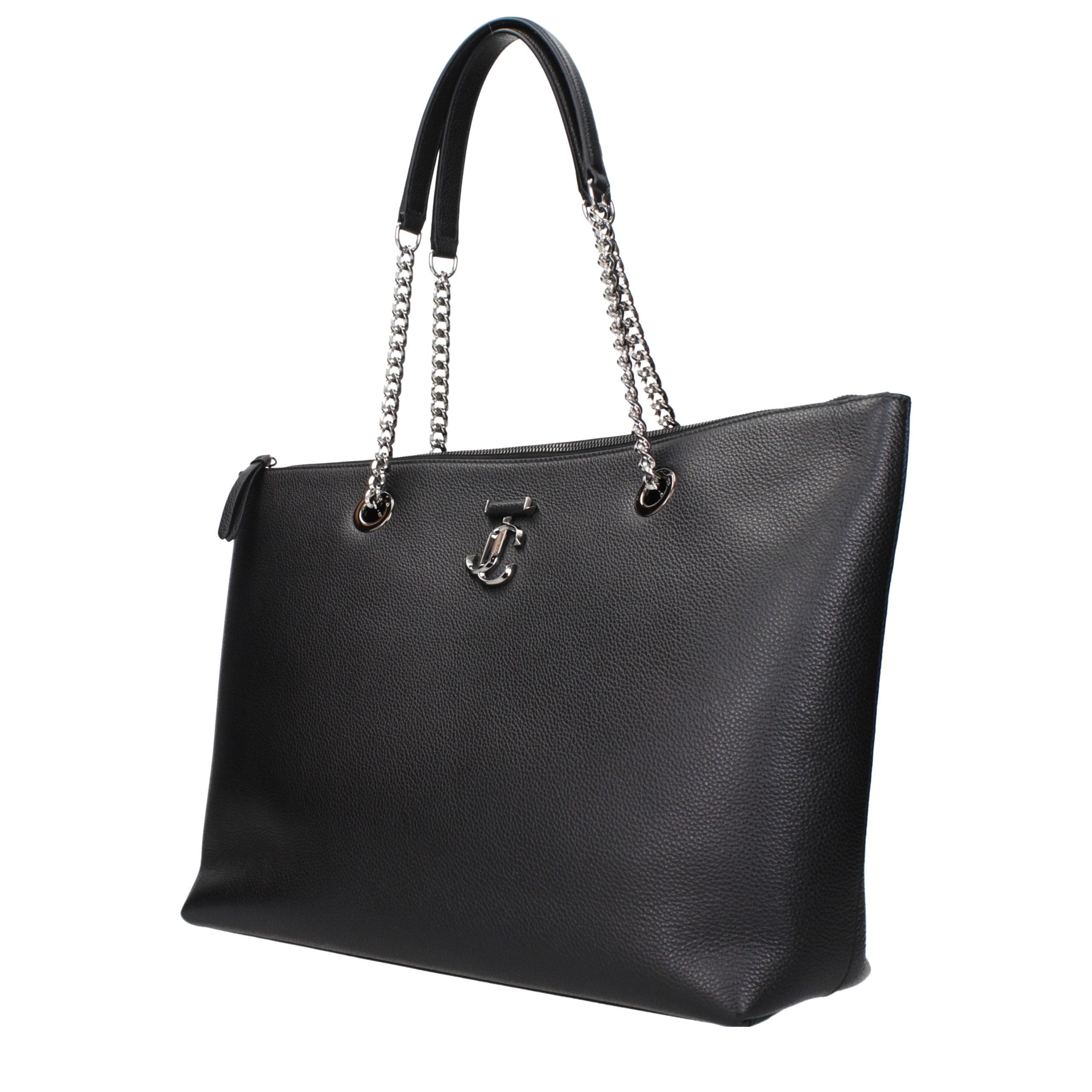 Geantă de umăr Jimmy Choo neagră din piele Alya Large