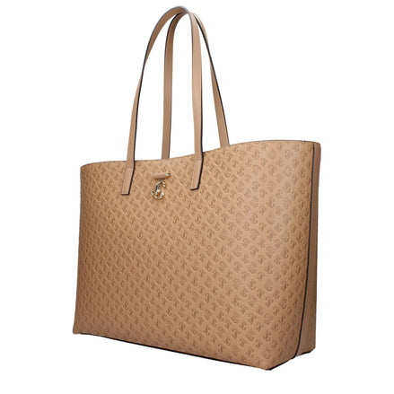 Geantă de umăr Jimmy Choo maro din piele cu logo lateral