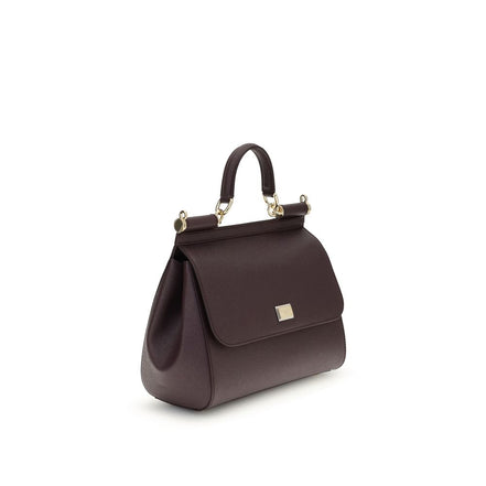 Geantă de mână Dolce & Gabbana bordo din piele
