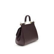 Geantă de mână Dolce & Gabbana bordo din piele