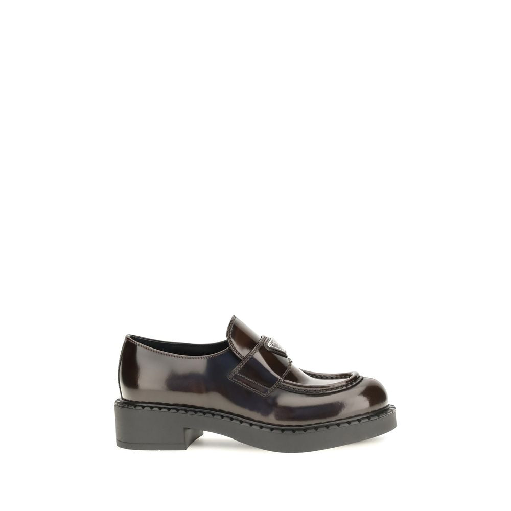 Mocasini slip-on Prada maro din piele