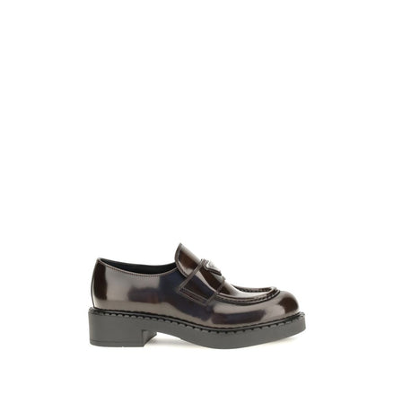 Prada Mocasini Maro din Piele de Vițel