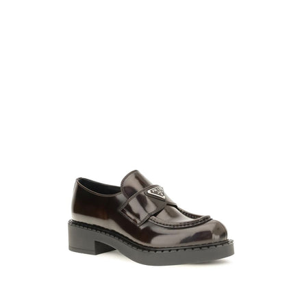Mocasini slip-on Prada maro din piele
