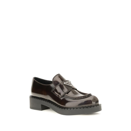 Prada Mocasini Maro din Piele de Vițel