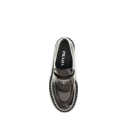 Mocasini slip-on Prada maro din piele