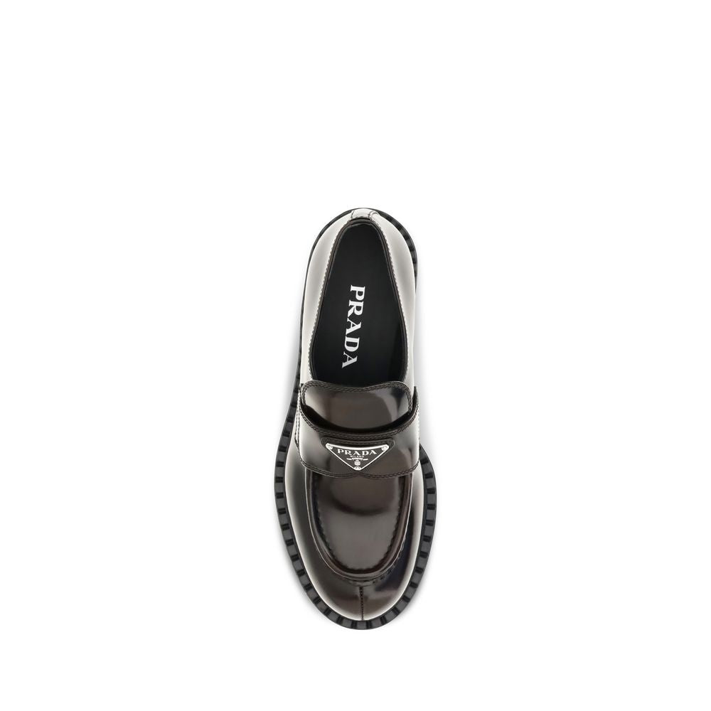 Mocasini slip-on Prada maro din piele