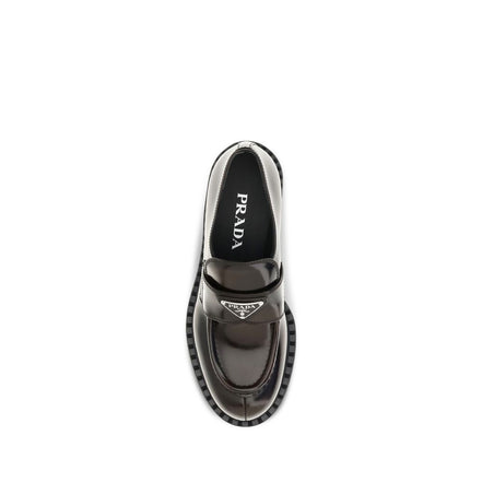 Mocasini slip-on Prada maro din piele