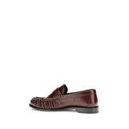 Mocasini slip-on Saint Laurent bordo din piele