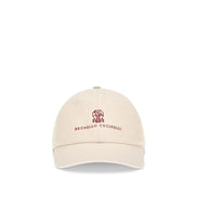 Șapcă Brunello Cucinelli bej din bumbac