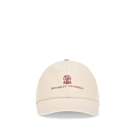 Șapcă Brunello Cucinelli bej din bumbac