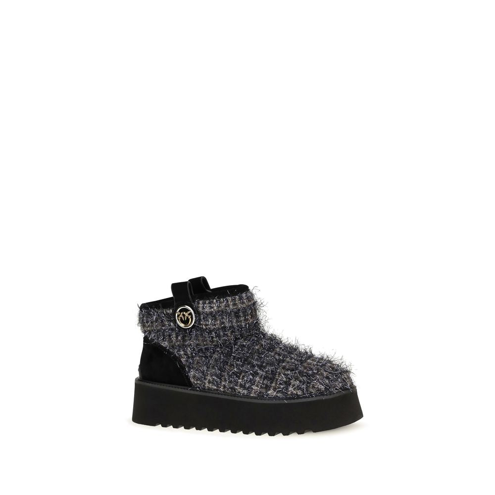 PINKO Ghete Negre din Material Textil