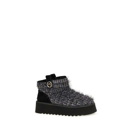 PINKO Ghete Negre din Material Textil