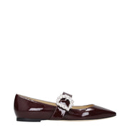 Balerini Jimmy Choo roșii din piele lăcuită