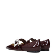 Balerini Jimmy Choo roșii din piele lăcuită