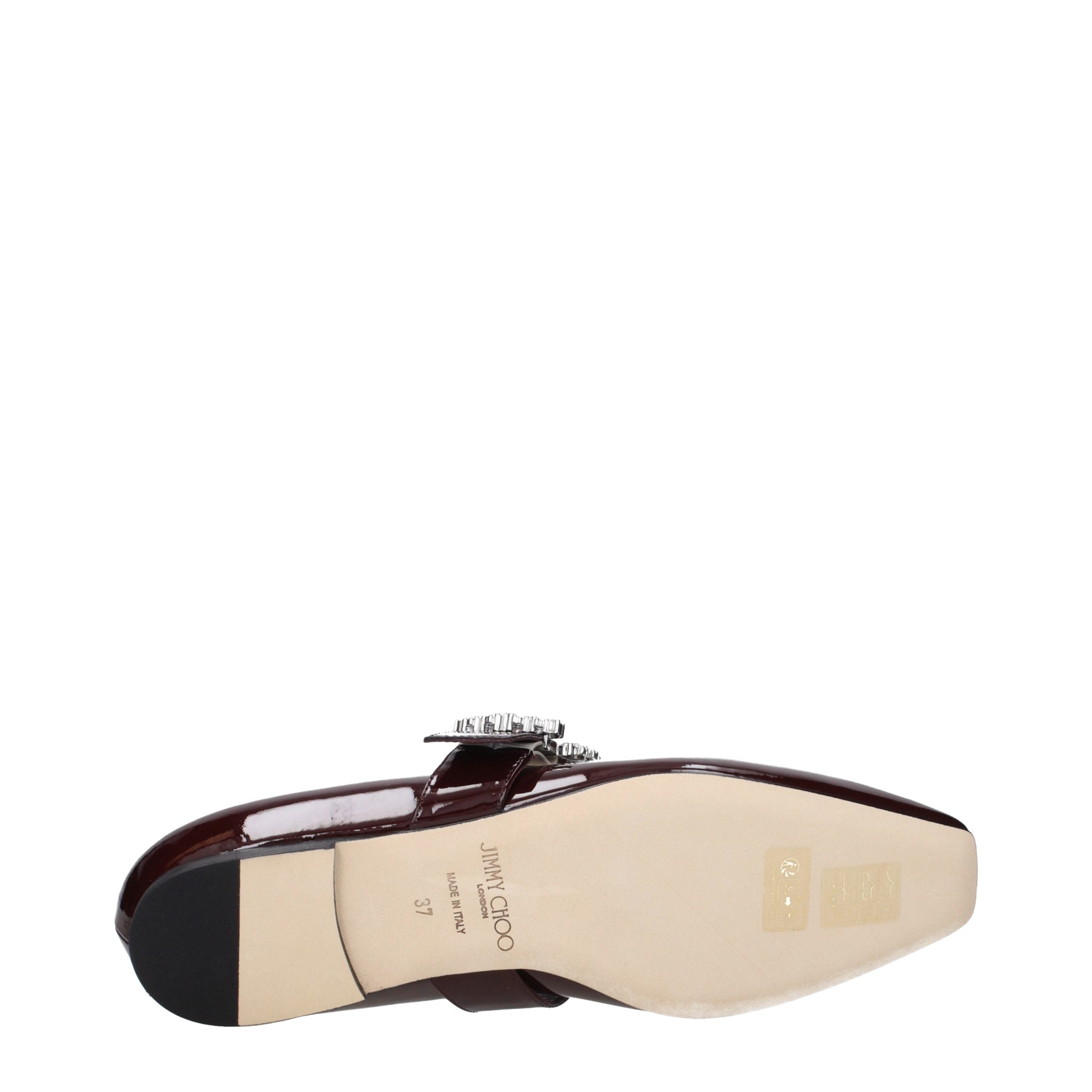 Balerini Jimmy Choo roșii din piele lăcuită