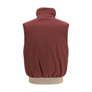 Brunello Cucinelli Vestă Bordeaux din Lână