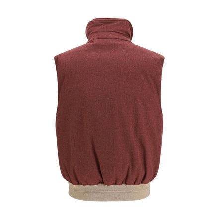 Brunello Cucinelli Vestă Bordeaux din Lână