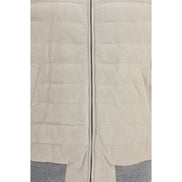 Brunello Cucinelli Beige Calf Leather Sleeveless Jacket