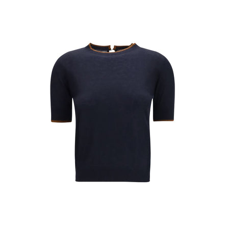 Max Mara Tricou Albastru din Mătase